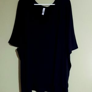 Zenana premium Vneck tunic top black size XL